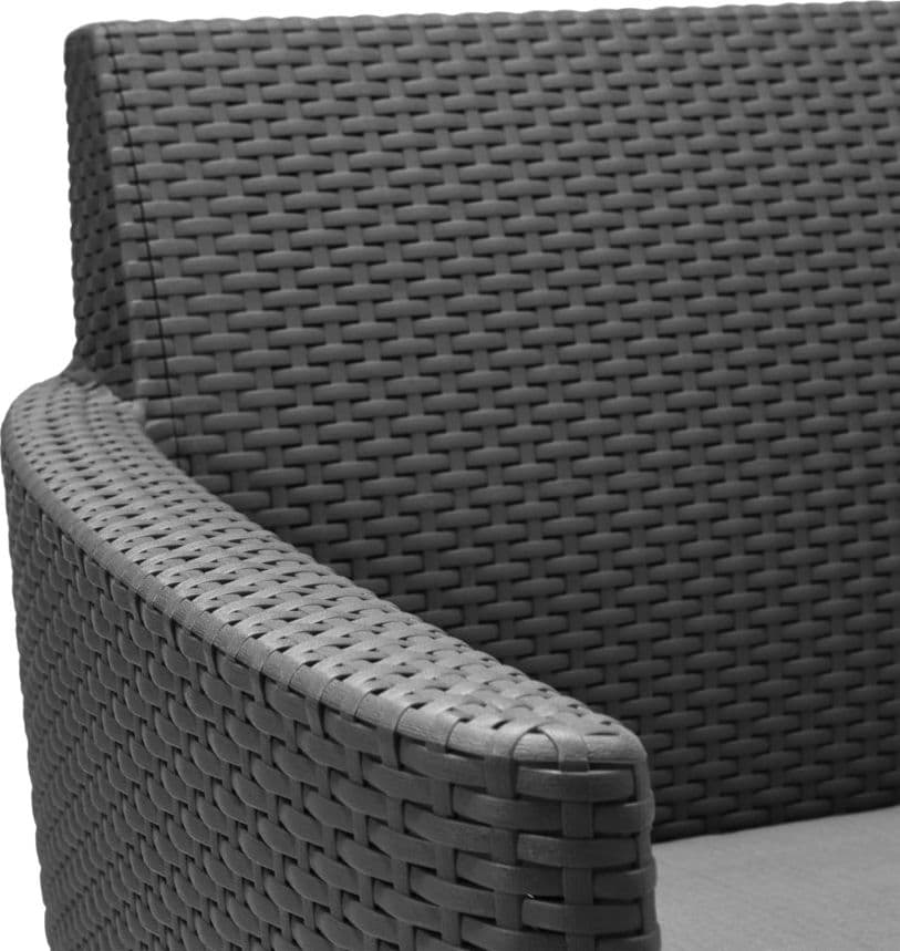 Set Da Giardino 3 Pezzi In Rattan Sintetico Con Cuscini E Tavolino Contenitore Colore Grafite Modello Salemo Balcony Keter in Divanetti BricoGo - Marano di Napoli, commercioVirtuoso.it