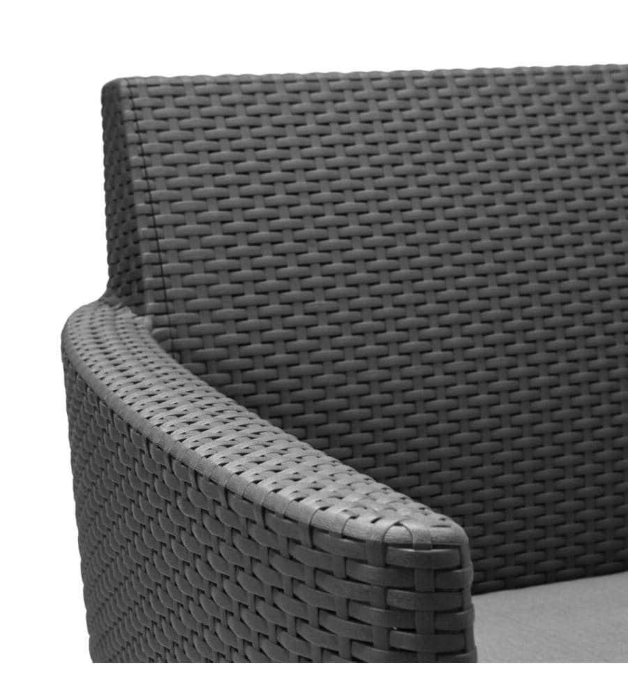 Set Da Giardino 3 Pezzi In Rattan Sintetico Con Cuscini E Tavolino Contenitore Colore Grafite Modello Salemo Balcony Keter in Divanetti BricoGo - Marano di Napoli, commercioVirtuoso.it