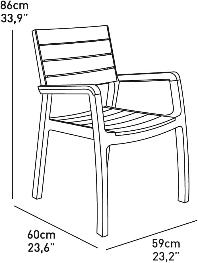 Sedia Da Giardino Con Braccioli In Polipropilene Effetto Rattan E Doghe Legno Colore Bianco E Cappuccino Harmony Armchair Keter in Sedie per tavolo da giardino BricoGo - Marano di Napoli, commercioVirtuoso.it