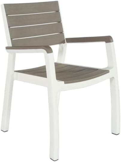 Sedia Da Giardino Con Braccioli In Polipropilene Effetto Rattan E Doghe Legno Colore Bianco E Cappuccino Harmony Armchair Keter in Sedie per tavolo da giardino BricoGo - Marano di Napoli, commercioVirtuoso.it
