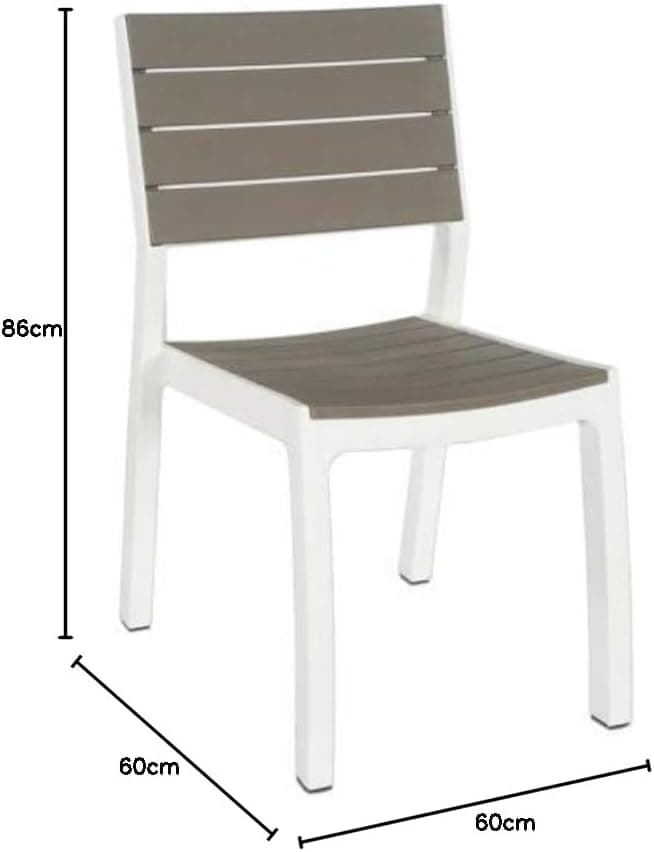 Sedia Da Giardino In Polipropilene Effetto Rattan E Doghe Legno Colore Bianco E Cappuccino Harmony Keter in Sedie per tavolo da giardino BricoGo - Marano di Napoli, commercioVirtuoso.it