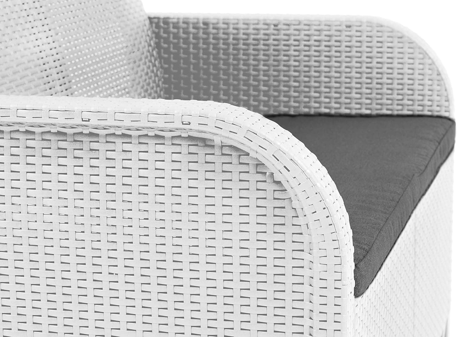 Set Da Giardino 4 Pezzi In Polipropilene Effetto Rattan Con Cuscini Colore Bianco Rosalie Lounge Keter in Divanetti BricoGo - Marano di Napoli, commercioVirtuoso.it