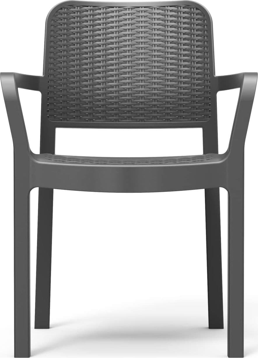 Sedia Da Giardino In Polipropilene Effetto Rattan Impilabile Colore Grafite Bella Keter in Sedie per tavolo da giardino BricoGo - Marano di Napoli, commercioVirtuoso.it