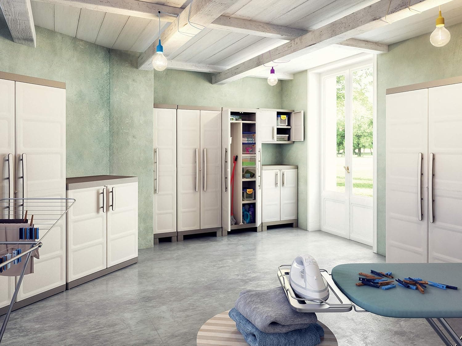 Armadio Alto In Resina Con 4 Ripiani Regolabili E Chiusura Lucchettabile Colore Grigio E Nero Excellence Keter in Armadietti e credenze BricoGo - Marano di Napoli, commercioVirtuoso.it