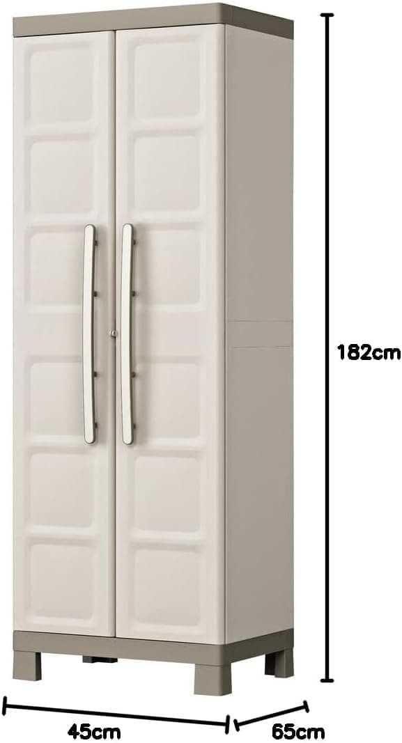Armadio Alto In Resina Con 4 Ripiani Regolabili E Chiusura Lucchettabile Colore Grigio E Nero Excellence Keter in Armadietti e credenze BricoGo - Marano di Napoli, commercioVirtuoso.it