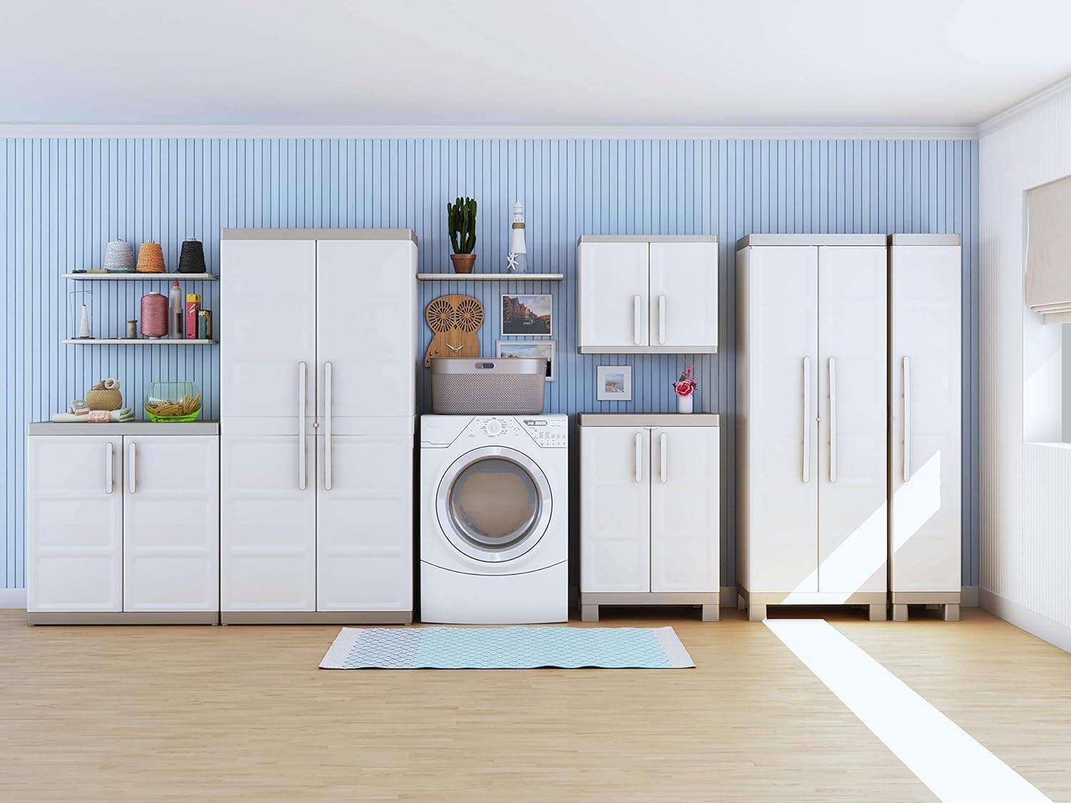 Armadio Alto In Resina Con 4 Ripiani Regolabili E Chiusura Lucchettabile Colore Grigio E Nero Excellence Keter in Armadietti e credenze BricoGo - Marano di Napoli, commercioVirtuoso.it