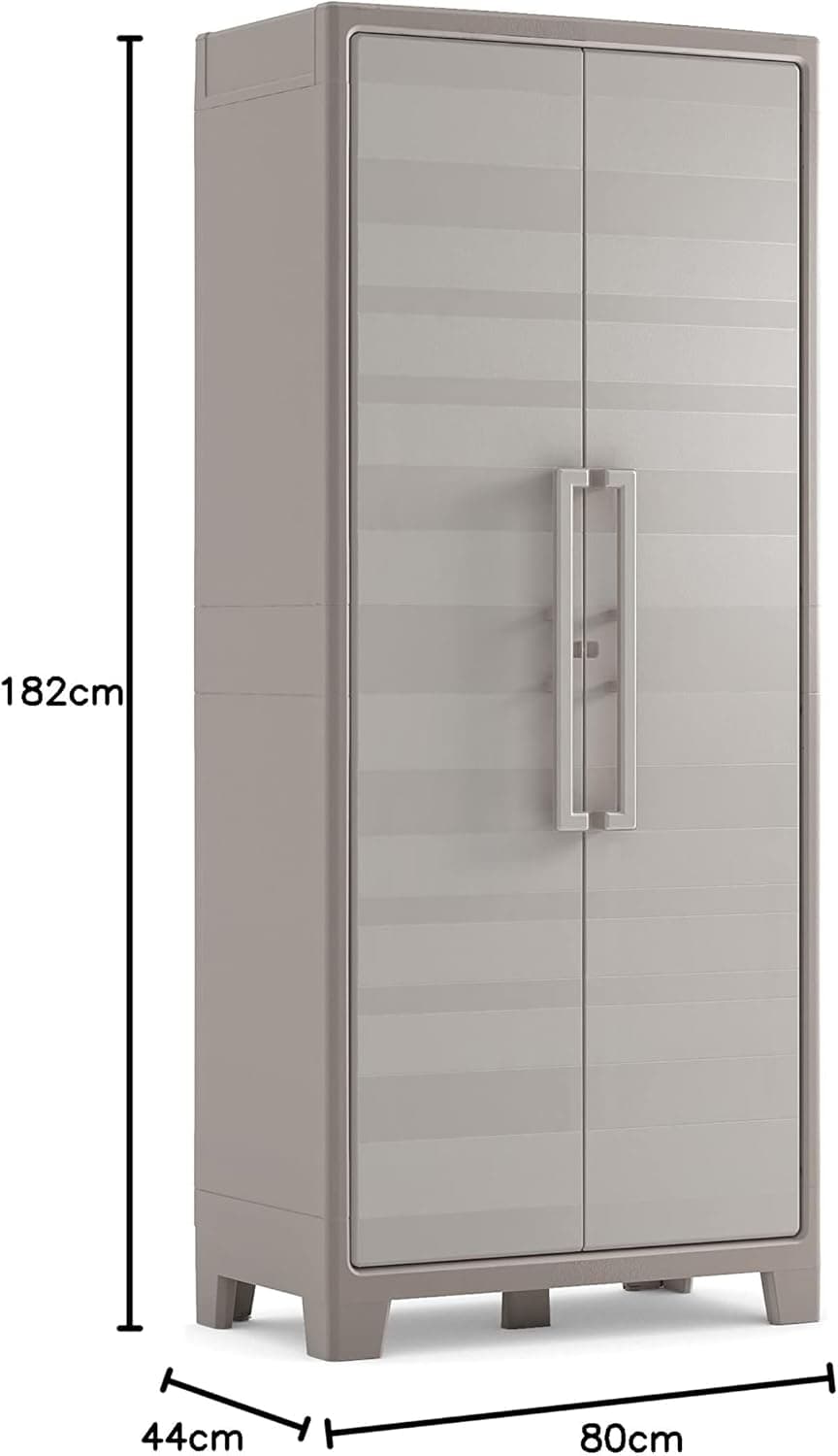 Armadio In Resina Con 8 Ripiani Ribaltabili Regolabili Sabbia Beige Gulliver Multispace Keter in Armadi BricoGo - Marano di Napoli, commercioVirtuoso.it