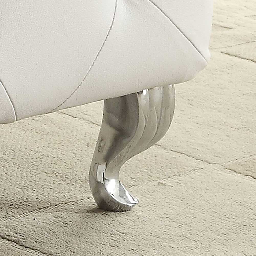 Cassapanca Pouf Contenitore Panca Moderna 96x46 H 43cm con Cristalli Bianco in Panche contenitore Danyx - Casoria, commercioVirtuoso.it