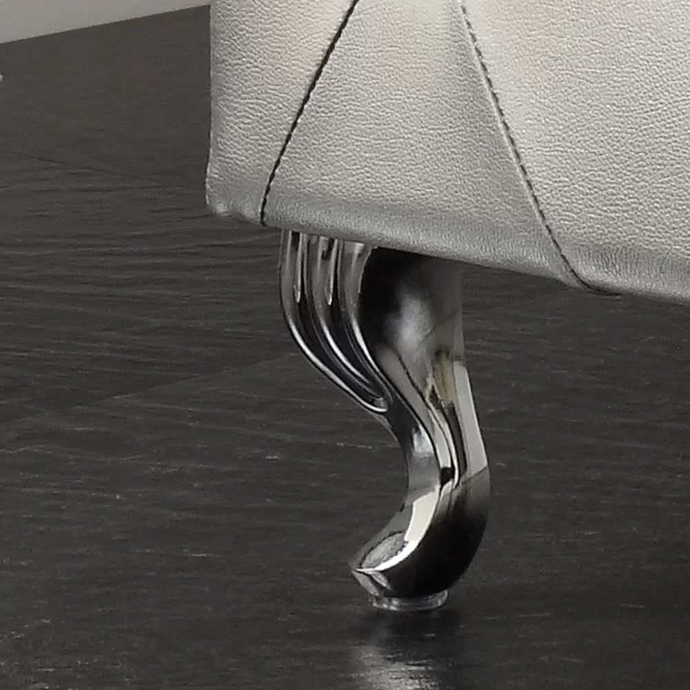Cassapanca Pouf Contenitore Panca Moderna 96x46 H 43cm con Cristalli Argento in Panche contenitore Danyx - Casoria, commercioVirtuoso.it