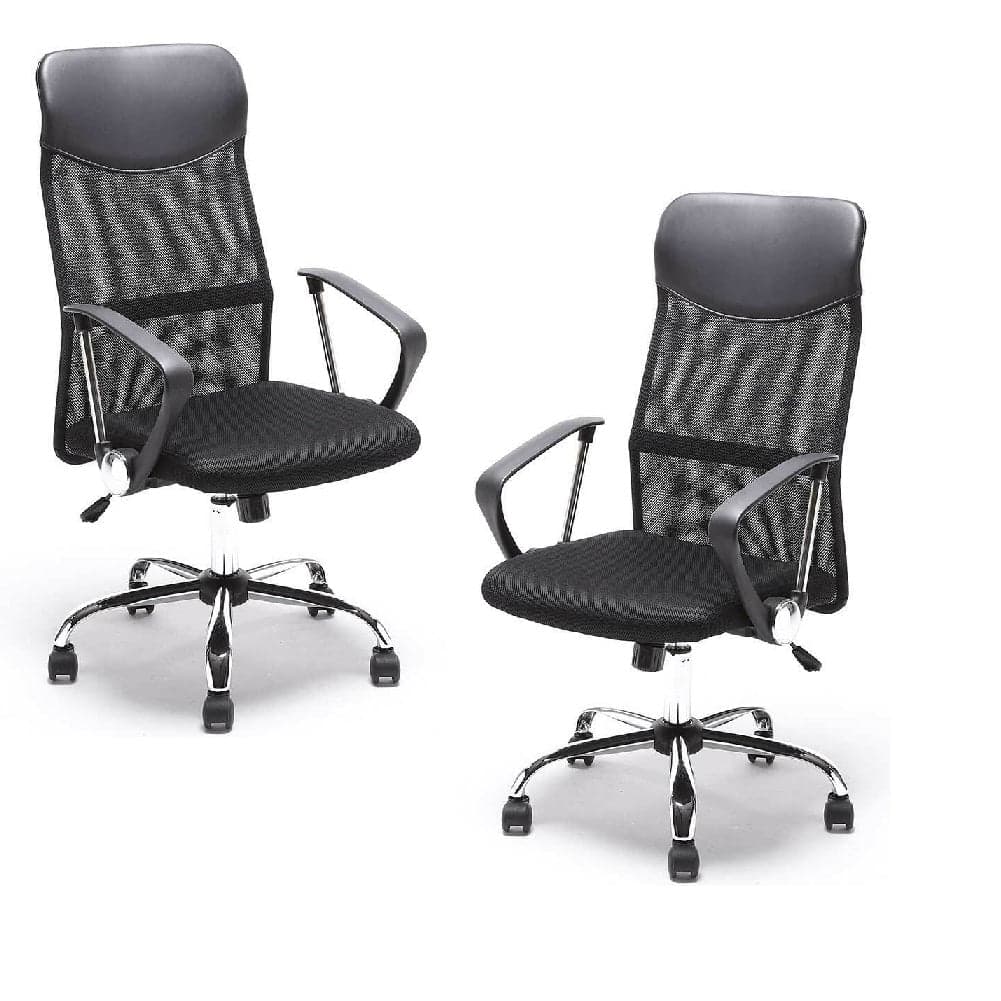 Kit 2pz Poltrona Sedia Scrivania Ufficio Schienale Alto Traspirante Ufficio Lavoro Cool Center in Sedie da scrivania Danyx - Casoria, commercioVirtuoso.it