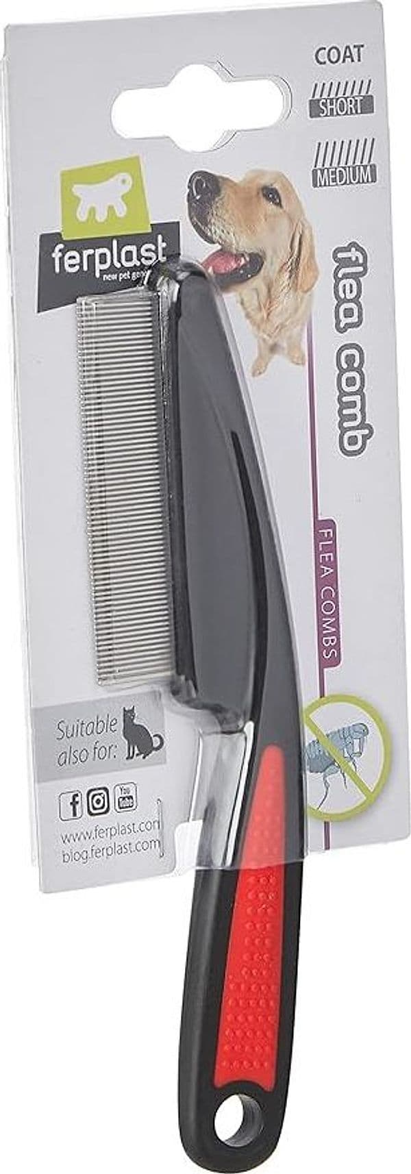 Pettine Antipulci Manicato 'Gro' Cm 15 X 1 X H.4 - Ferplast in Pettini BricoGo - Marano di Napoli, commercioVirtuoso.it