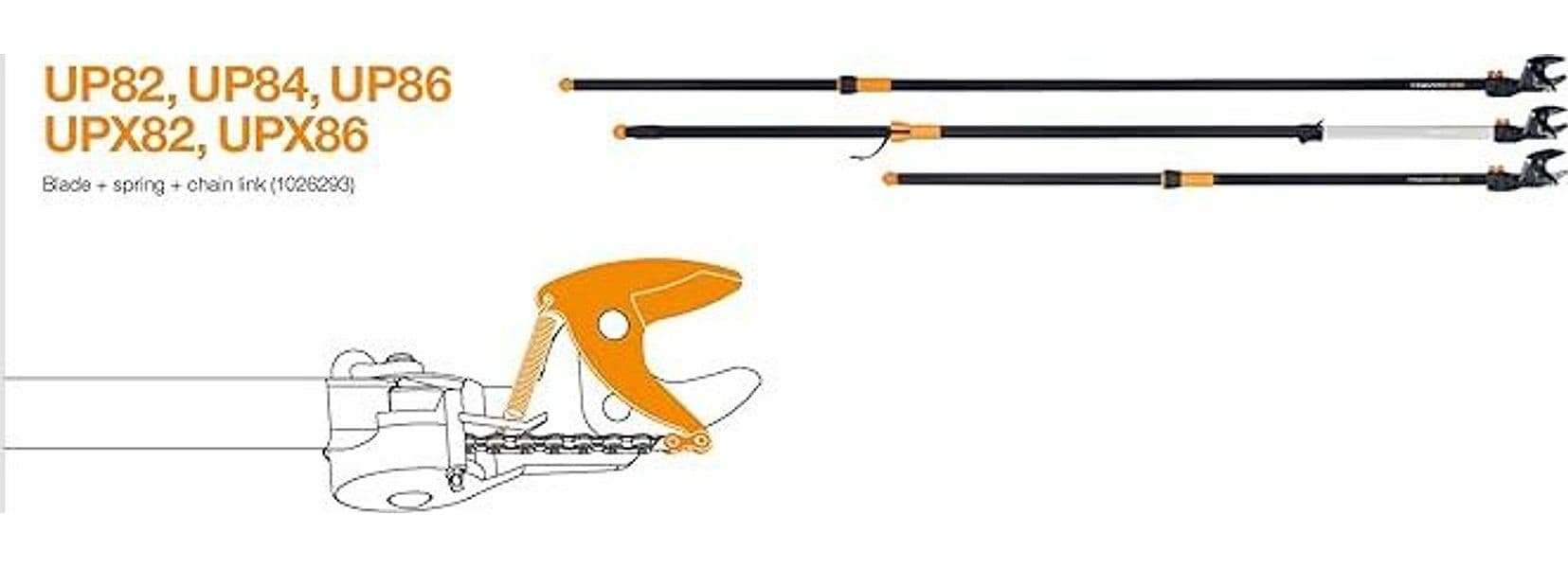 Lama + Molla Up86 Up84 Up82 Upx82 Upx86 Fiskars - + Falsa Maglia- 1 Confezioni in Forbici e cesoie per potatura BricoGo - Marano di Napoli, commercioVirtuoso.it