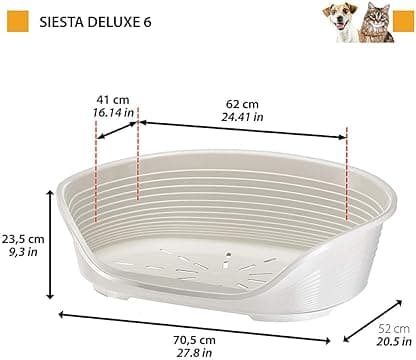 Lettino Per Animali 'Siesta Deluxe' N.6 - Cm 70,5 X 52 X H.23,5 / Blu - Ferplast in Lettini BricoGo - Marano di Napoli, commercioVirtuoso.it