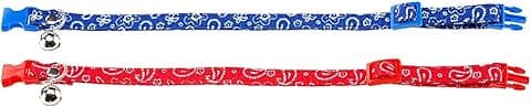 Collare Per Gatto 'Gat' '5627' - Mm 20 / 30 X 10 - Fantasia Bandana- 3 Pezzi - Ferplast in Collari BricoGo - Marano di Napoli, commercioVirtuoso.it