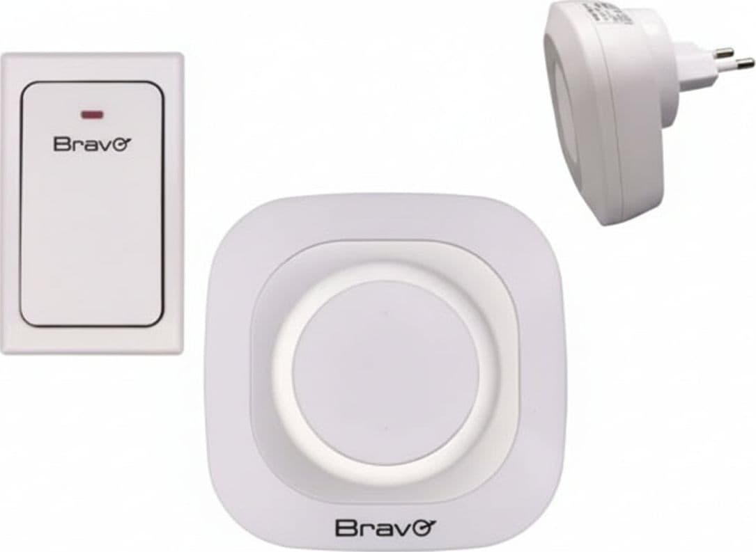 Campanello Wireless Kin Plug in Bianco Bravo