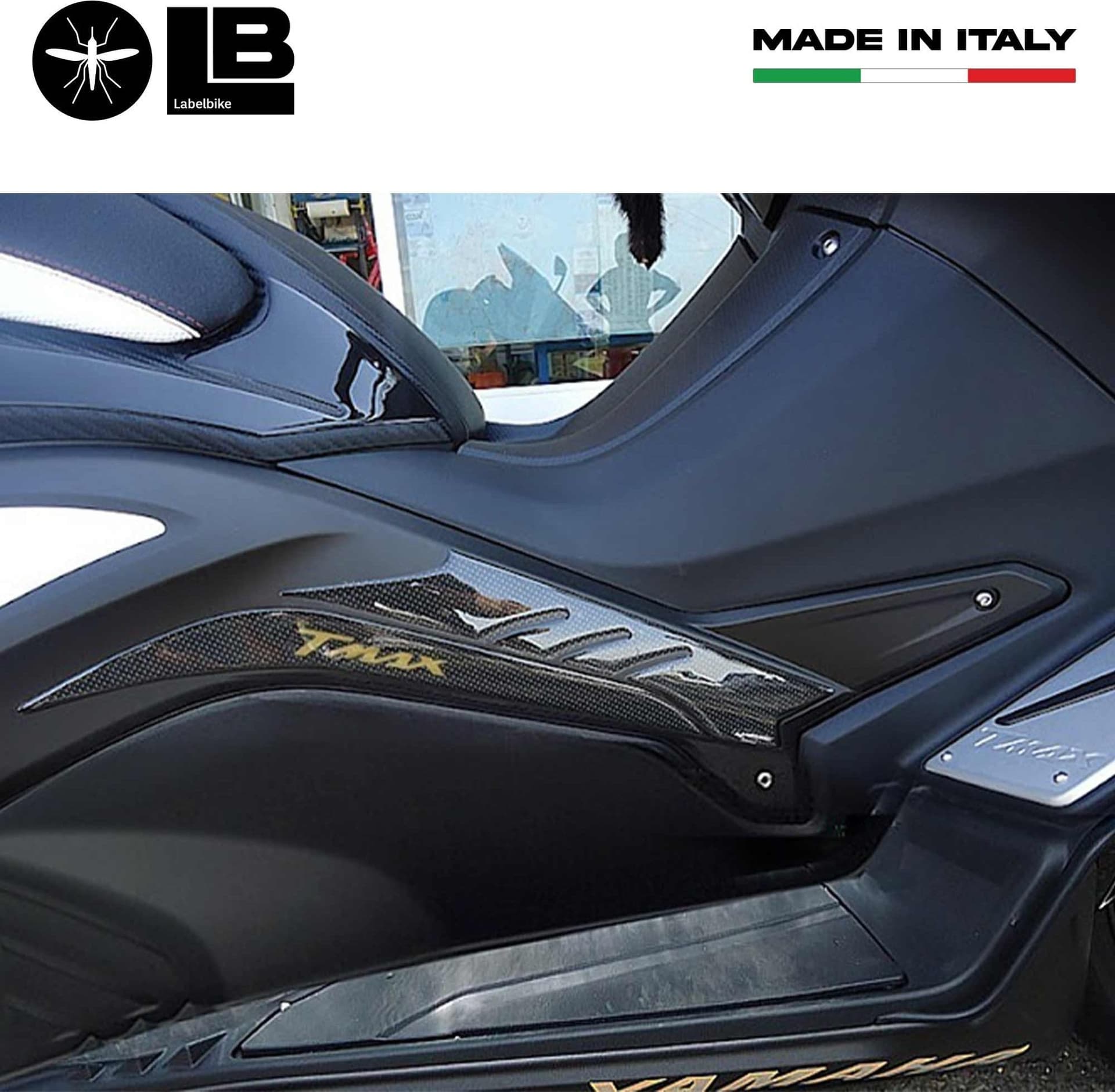 Kit ADESIVI in RESINA Stickers 3D ERGAL compalibili per YAMAHA SCOOTER TMAX 530 2012-2016 in Decalcomanie adesivi e magneti LabelBike - Bibbiano, commercioVirtuoso.it
