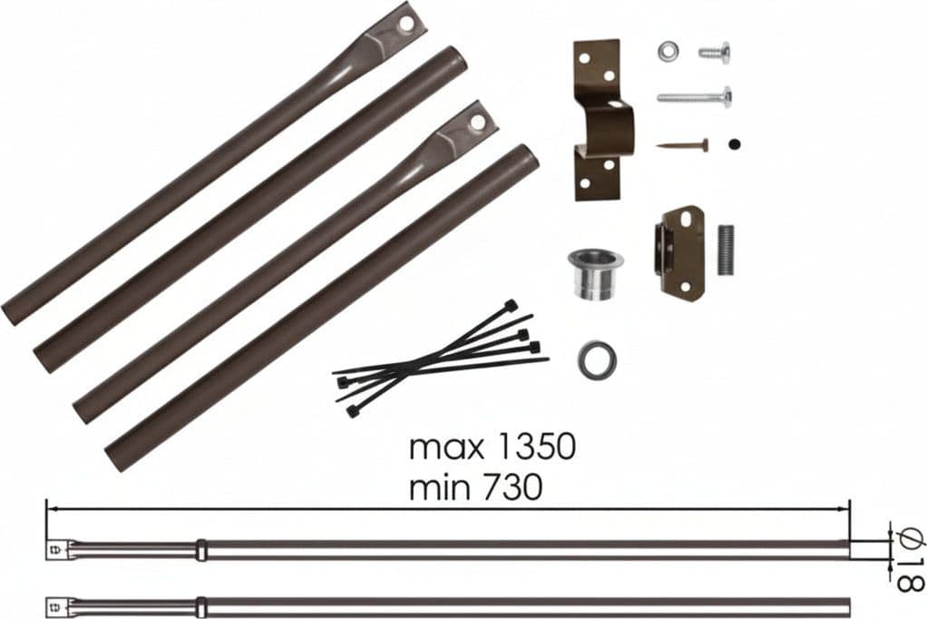 Aste per Serratura Triplice 100T Ø 18 mm Moia