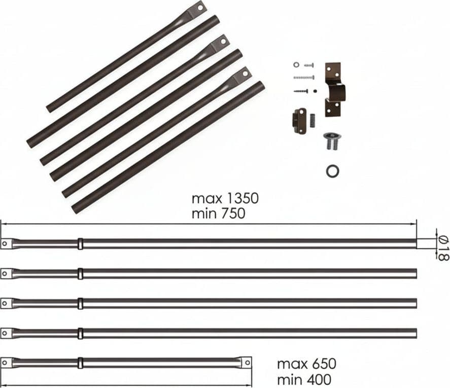 Aste per Serratura Quintuplice 100Q Ø 18 mm Moia