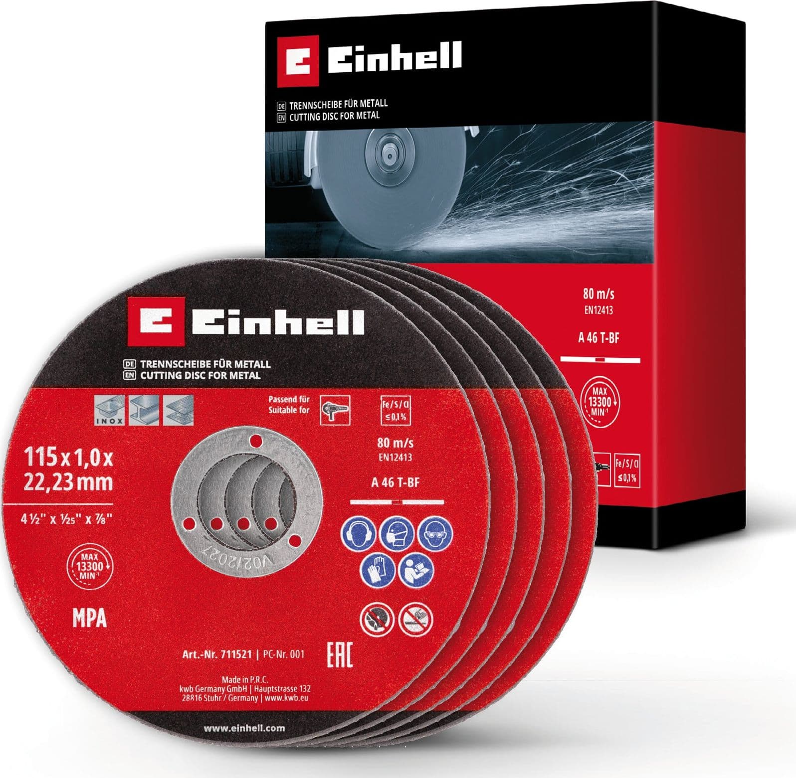 Einhell Set 5 Pz. Dischi Da Taglio Ø Mm. 115X1,0 20.00 Confezioni in Mole da taglio BricoGo - Marano di Napoli, commercioVirtuoso.it