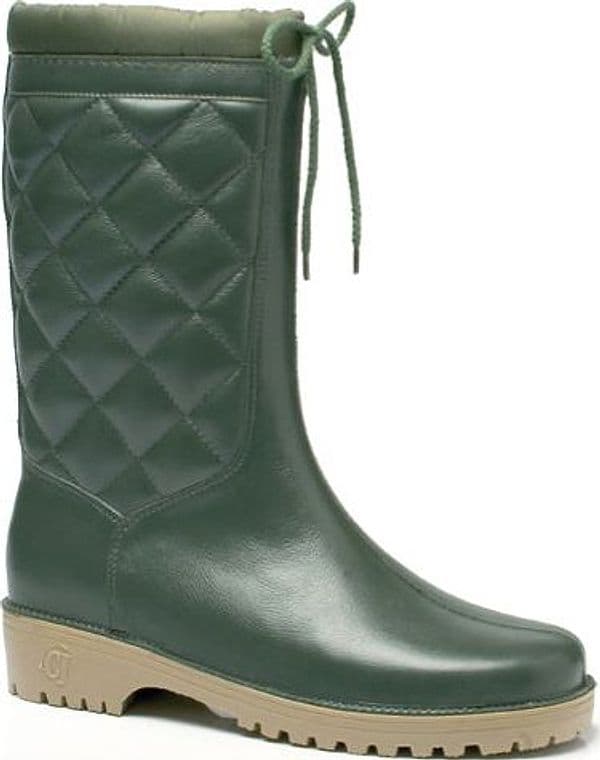 Stivali in PVC Tronchetto Imbottito Antifreddo Colore Verde Codice 60208