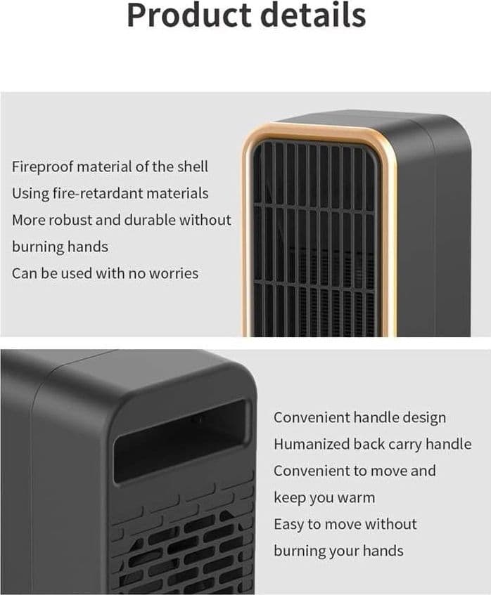 Mini termoventilatore elettrico Riscaldatore elettrico portatile in Stufe elettriche CL Store - Battipaglia, commercioVirtuoso.it