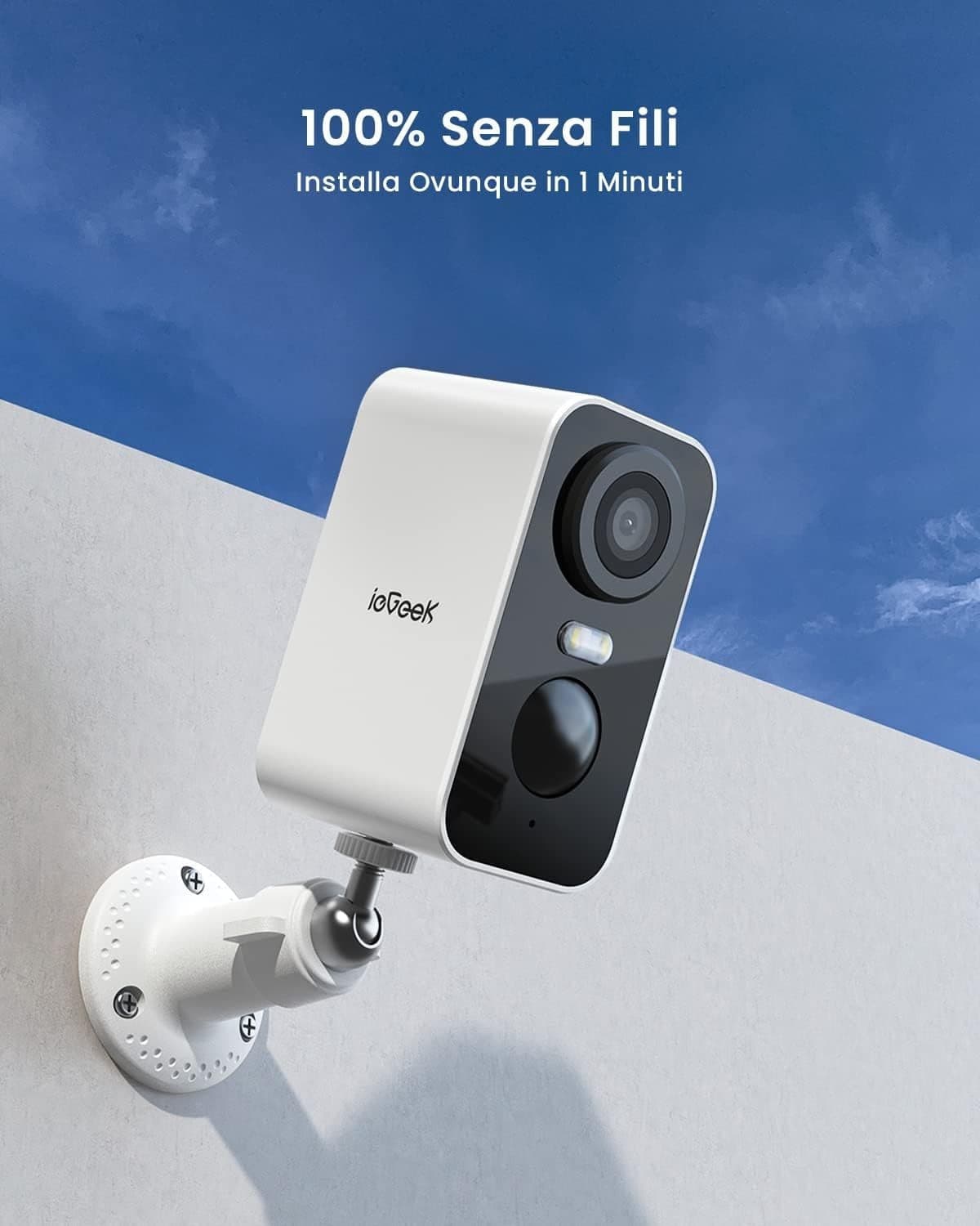ieGeek 2K Telecamera Wi-Fi Interno/Esterno Batteria Senza Fili in Bullet camera CL Store - Battipaglia, commercioVirtuoso.it