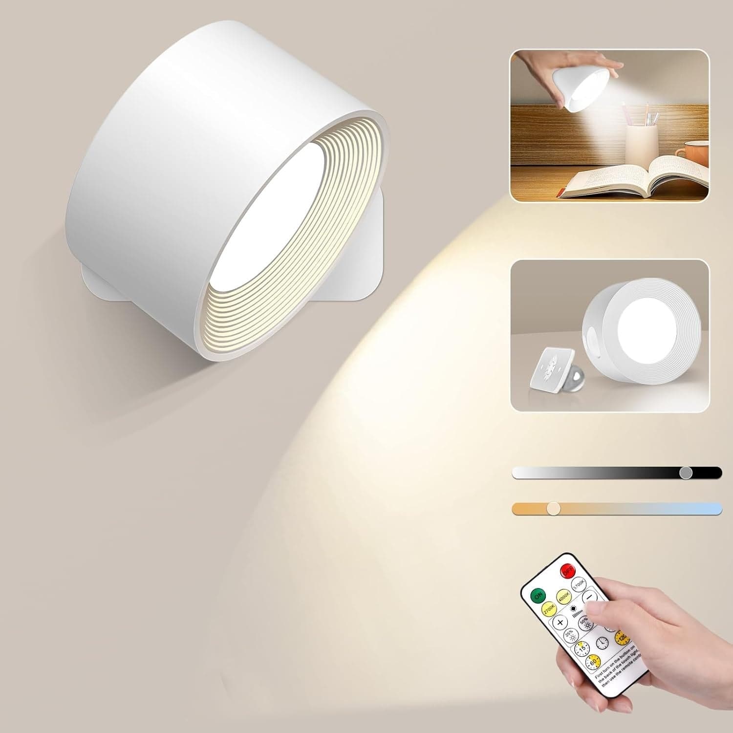 Lampada da parete interni con batteria Abat Jour da muro Applique da Parete
