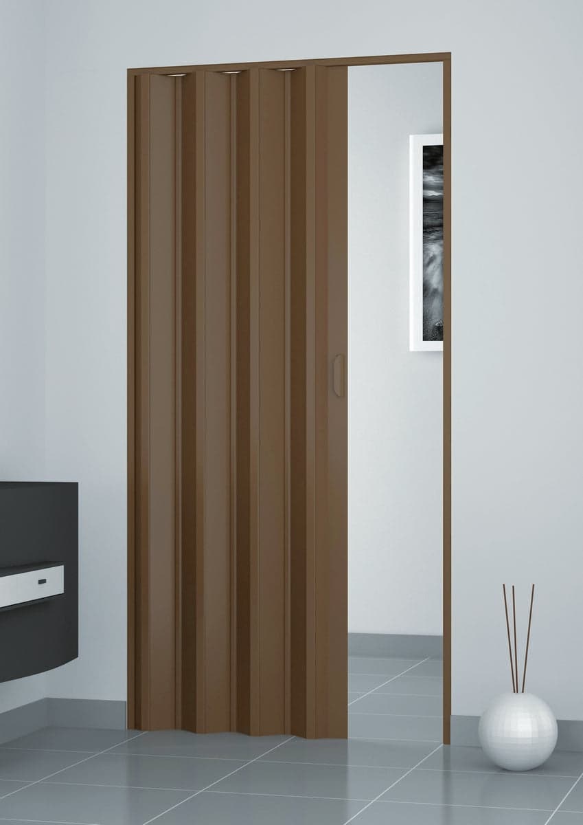 Porta D'Arredo Per Interno A Soffietto- Noce Cm 100X214- Dh- Pezzi 1 in Porte a soffietto BricoGo - Marano di Napoli, commercioVirtuoso.it