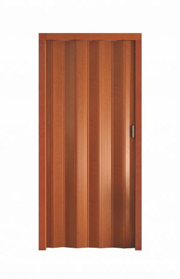 Porta a Soffietto con Maniglia in Kit Linea Extra in PVC 82 CMX210 Mogano