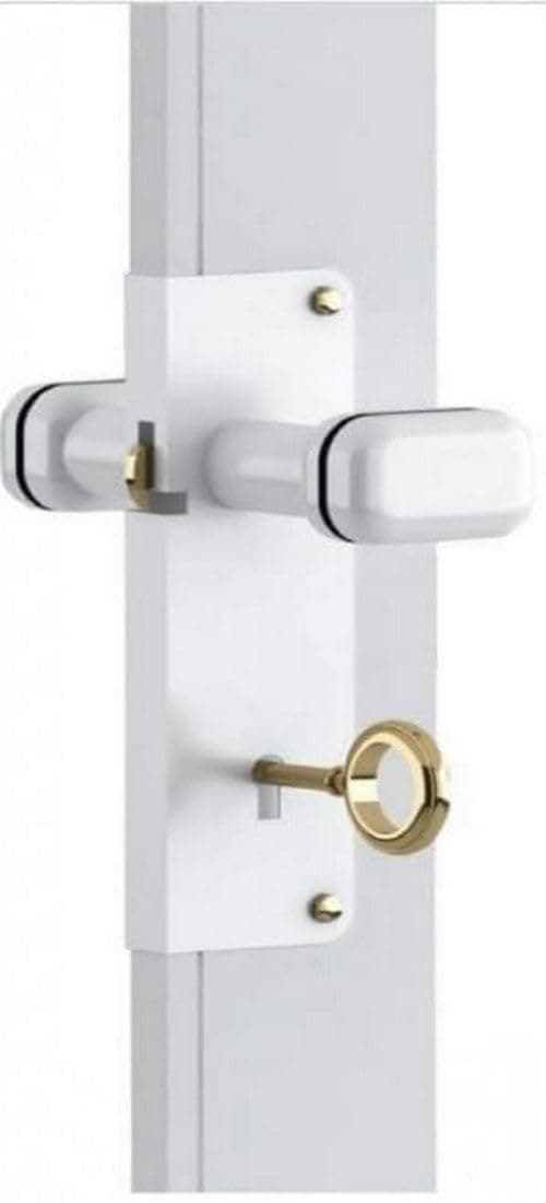 Serratura Con Pomolo In Plastica Per Porte A Soffietto Bianco Pinto in Manopole per porte BricoGo - Marano di Napoli, commercioVirtuoso.it
