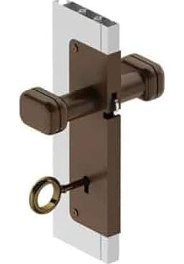 Serratura Con Pomolo In Plastica Per Porte A Soffietto Noce Pinto in Manopole per porte BricoGo - Marano di Napoli, commercioVirtuoso.it