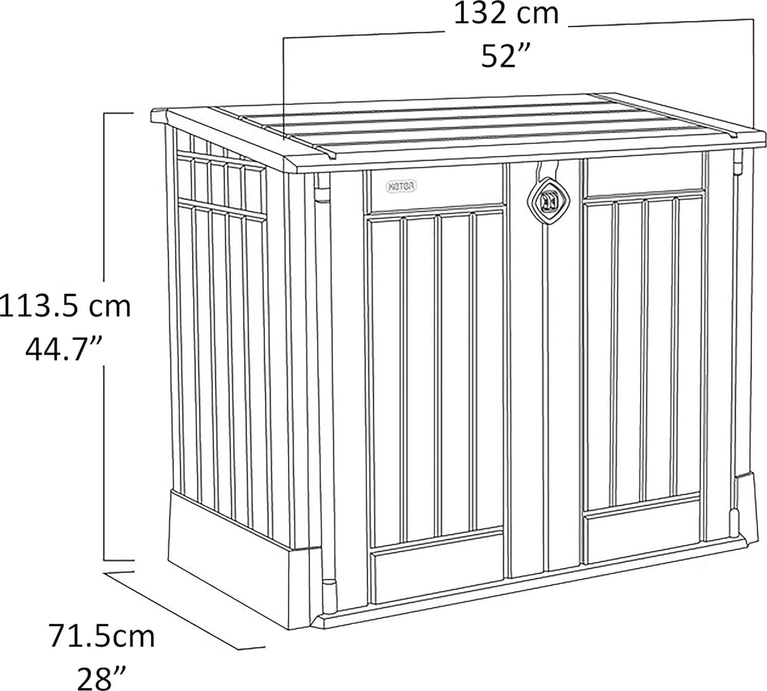 Baule Porta Attrezzi Da Esterno In Resina Effetto Legno Con Doppia Anta Store It Out Midi Beige Marrone Keter in Bauli e contenitori BricoGo - Marano di Napoli, commercioVirtuoso.it