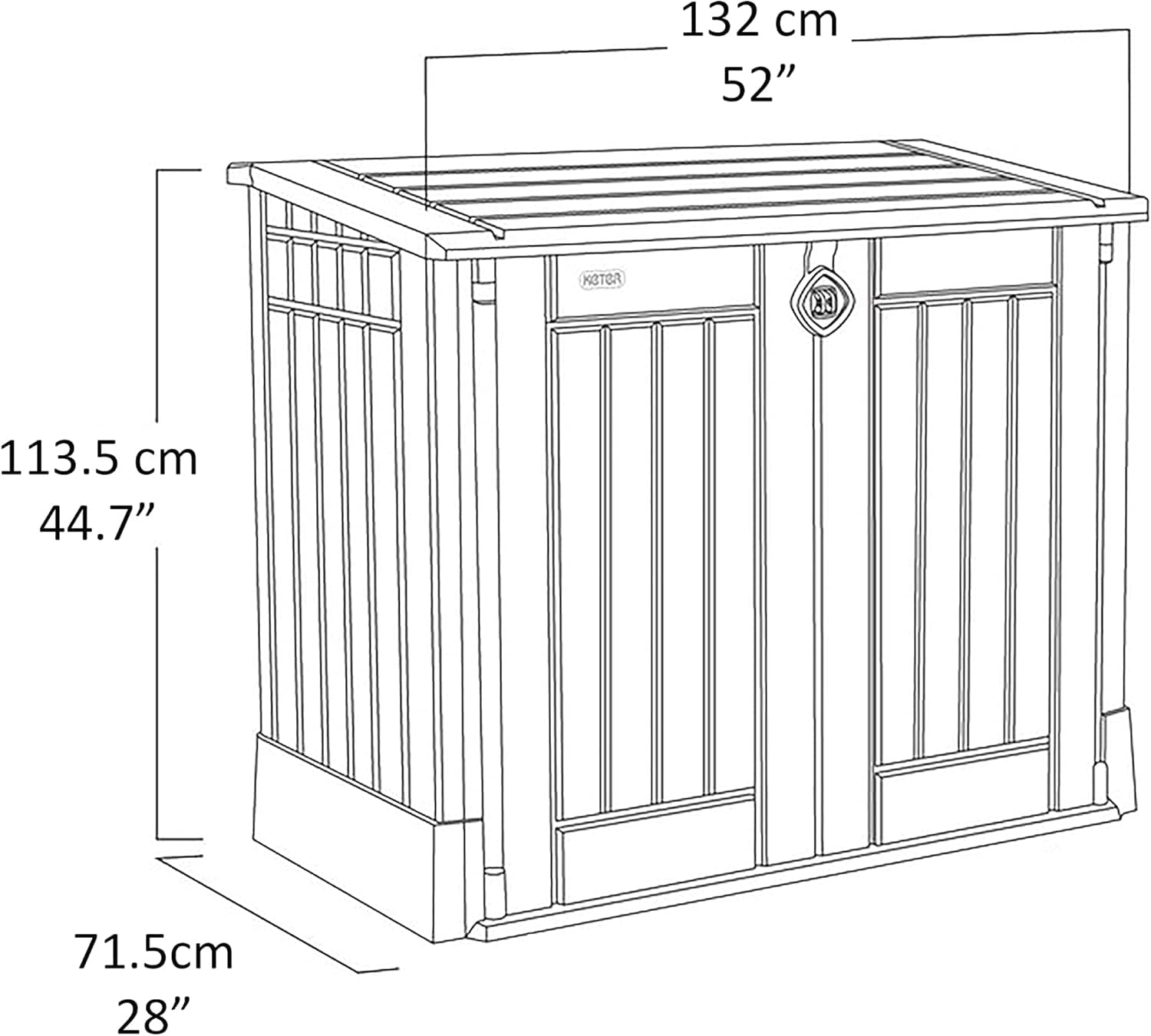 Baule Porta Attrezzi Da Esterno In Resina Effetto Legno Con Doppia Anta Store It Out Midi Beige Marrone Keter in Bauli e contenitori BricoGo - Marano di Napoli, commercioVirtuoso.it
