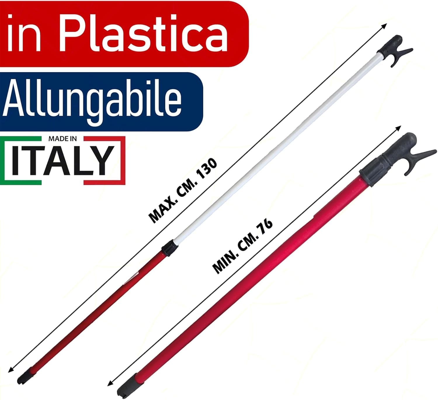 Asta Appendiabiti Telescopica Regolabile In Ferro Plastificato Estensibile Da 85 A 160 Cm Ferramenta in Bastoni BricoGo - Marano di Napoli, commercioVirtuoso.it
