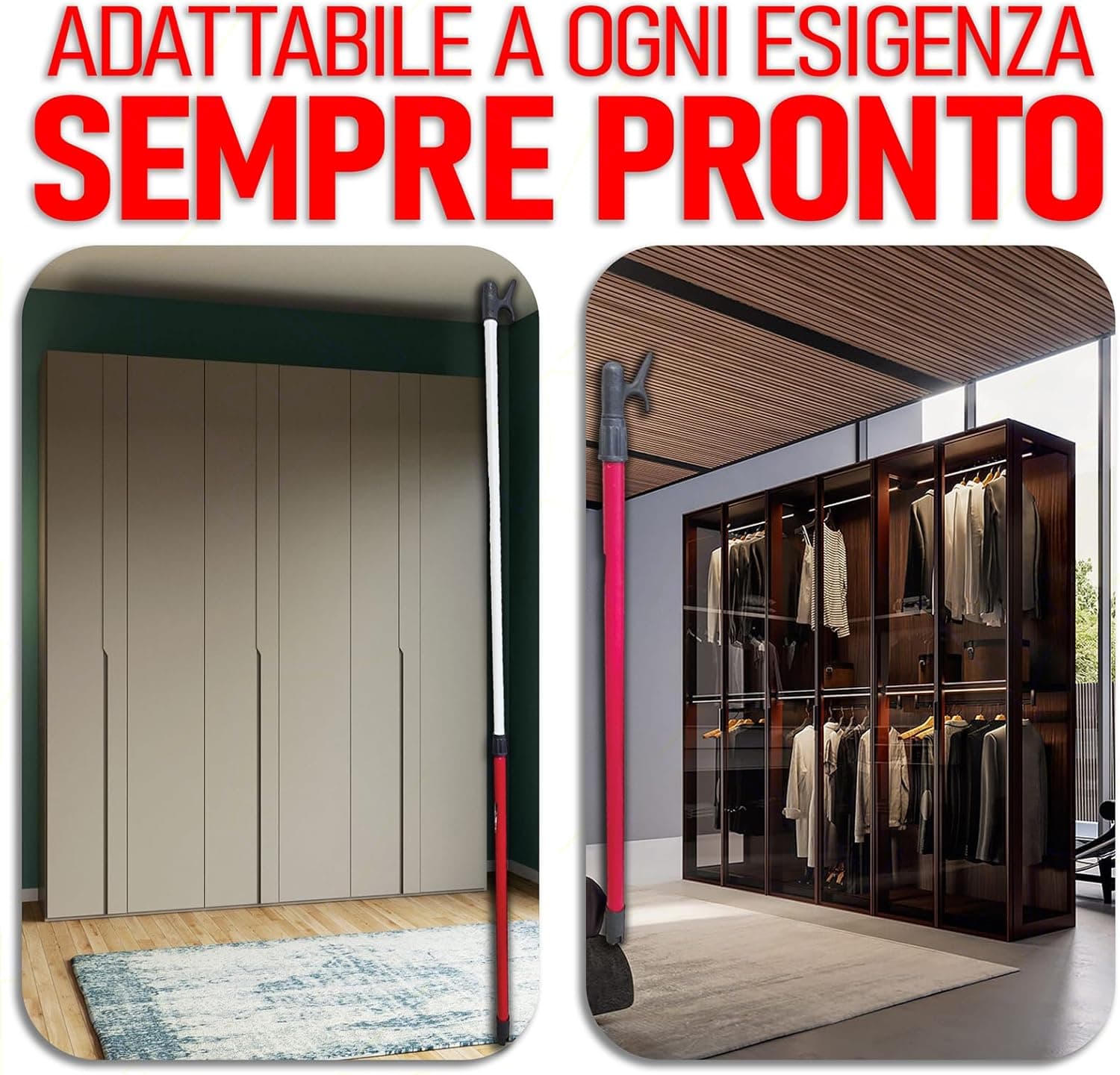 Asta Appendiabiti Telescopica Regolabile In Ferro Plastificato Estensibile Da 85 A 160 Cm Ferramenta in Bastoni BricoGo - Marano di Napoli, commercioVirtuoso.it
