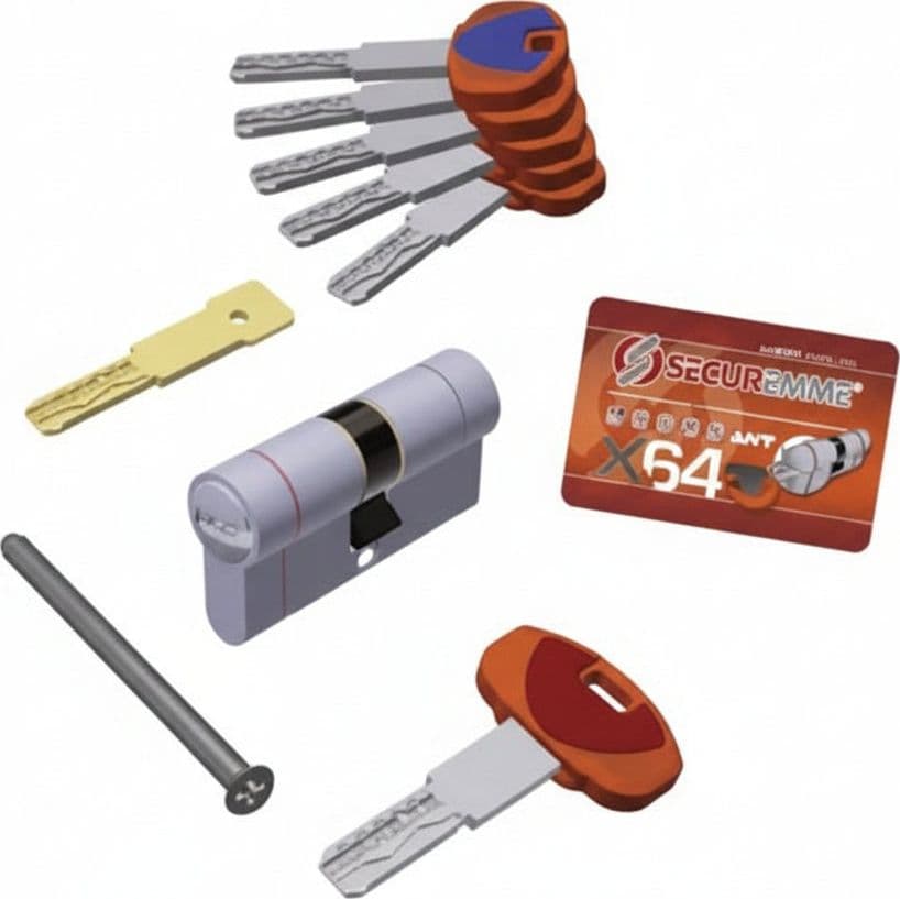 Cilindro Europeo Sagomato EVOK64 Top 41 MMX51 (363BDCS4151115) Securemme