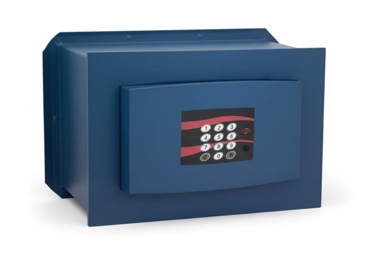 Cassaforte A Muro Con Combinazione Elettronica 1850- - Mm.400X195X250H. Kg.17,5 (1853) 2 Catenacci - 1 Pezzi Stark