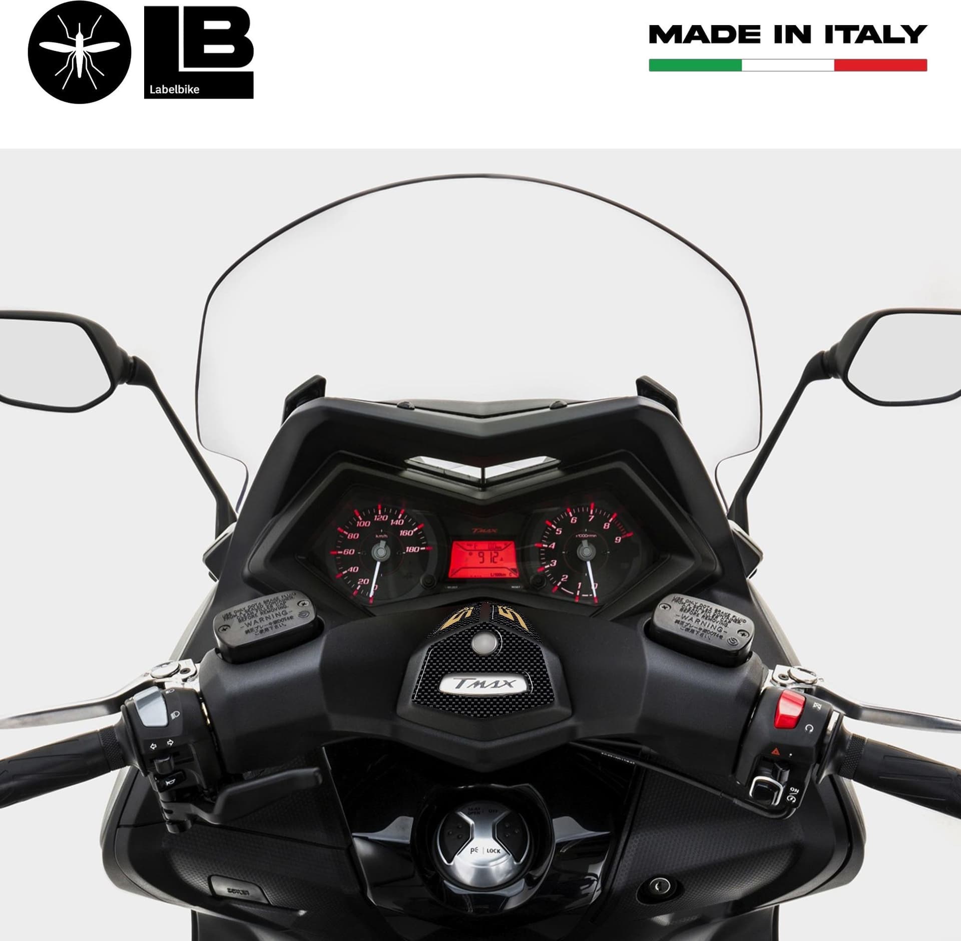 ADESIVI GEL 3D manubrio ERGAL compatibili per SCOOTER YAMAHA TMAX 530 2012-2016 in Decalcomanie adesivi e magneti LabelBike - Bibbiano, commercioVirtuoso.it