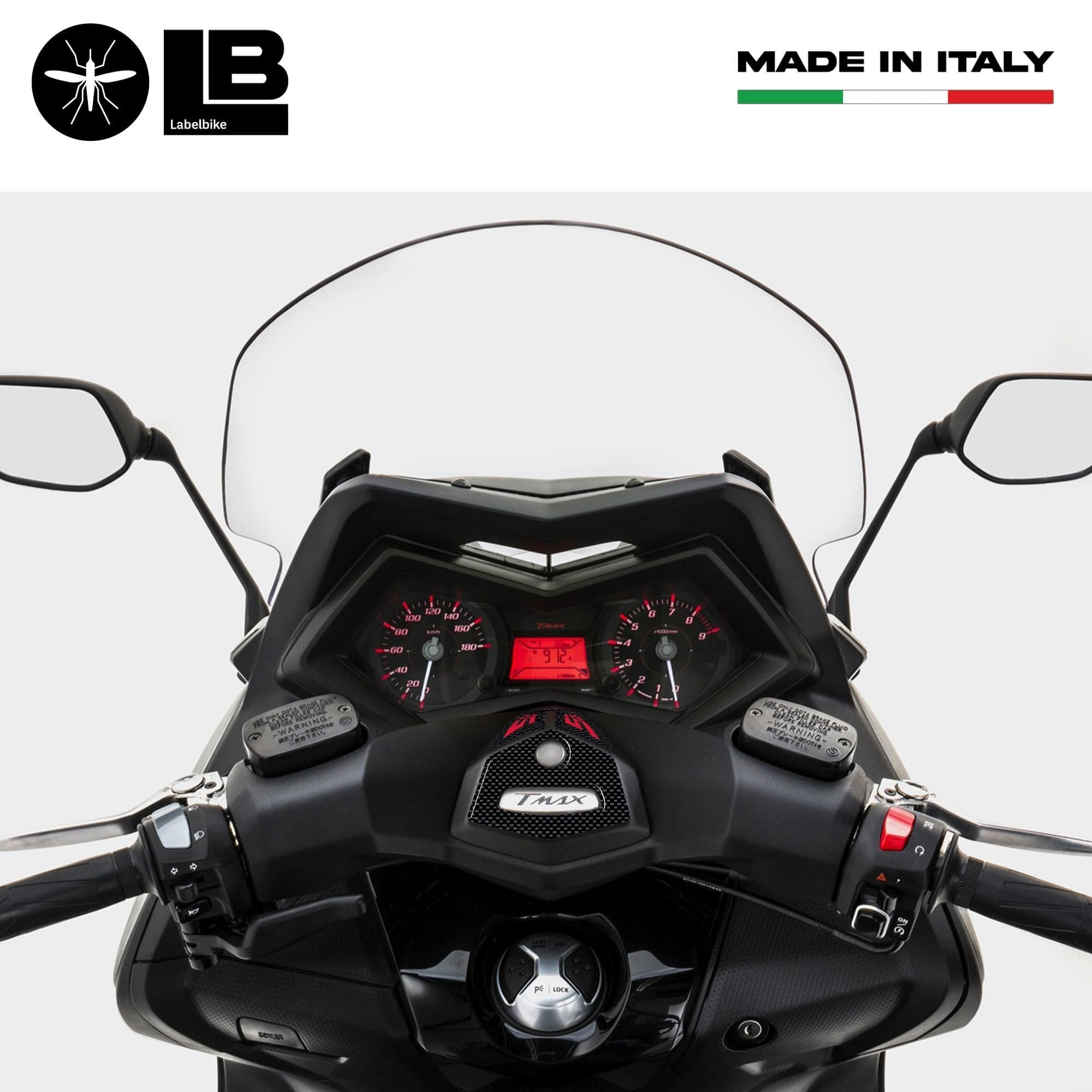 ADESIVI GEL 3D manubrio ERGAL compatibili per SCOOTER YAMAHA TMAX 530 2012-2016 in Decalcomanie adesivi e magneti LabelBike - Bibbiano, commercioVirtuoso.it