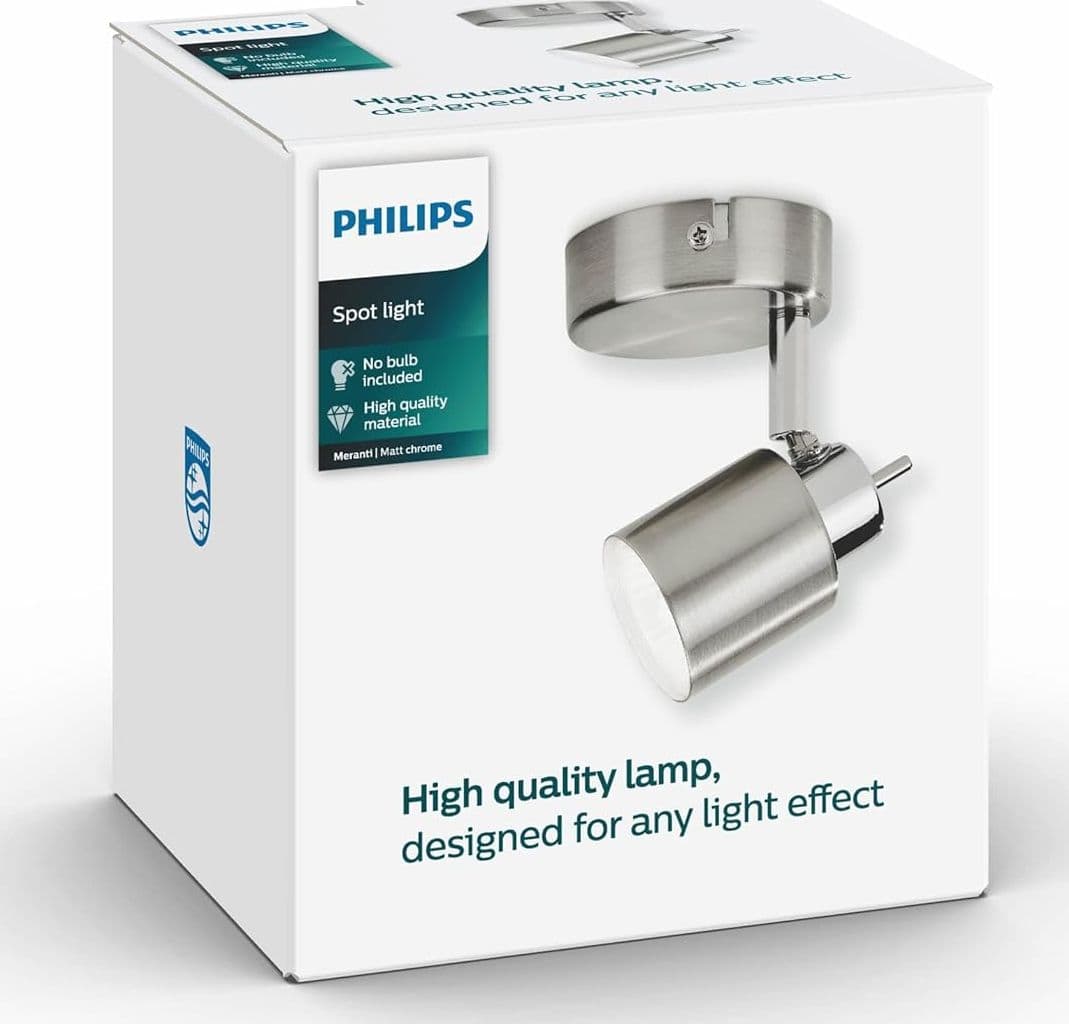 Philips Spot Meranti Faretto Singolo Nickel In Metallo Cromato Opaco 5031017E7 in Faretti da soffitto BricoGo - Marano di Napoli, commercioVirtuoso.it