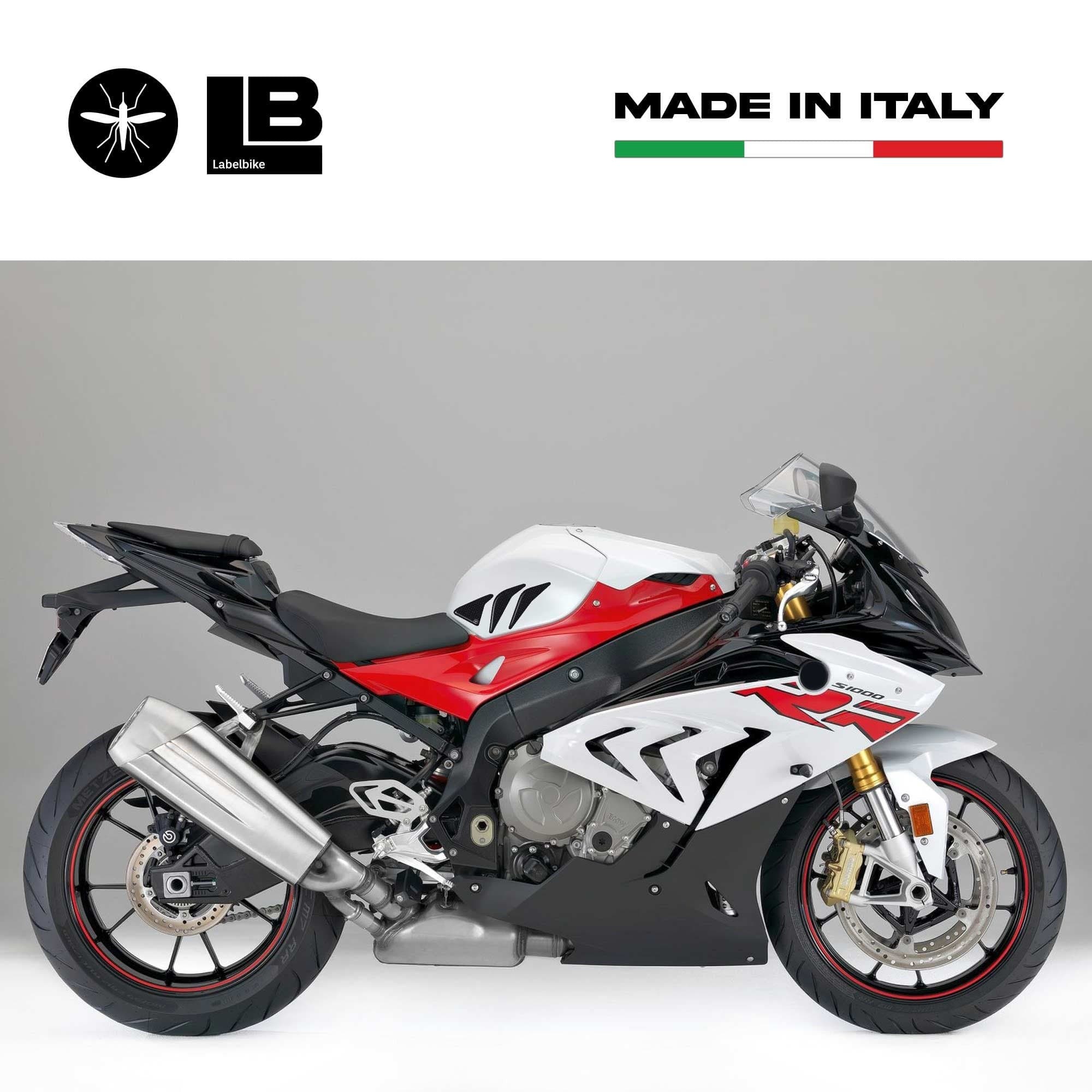 Kit PROTEZIONI LATERALI SERBATOIO Stickers 3D compatibili MOTO BMW S1000 RR SBK in Paraserbatoio LabelBike - Bibbiano, commercioVirtuoso.it