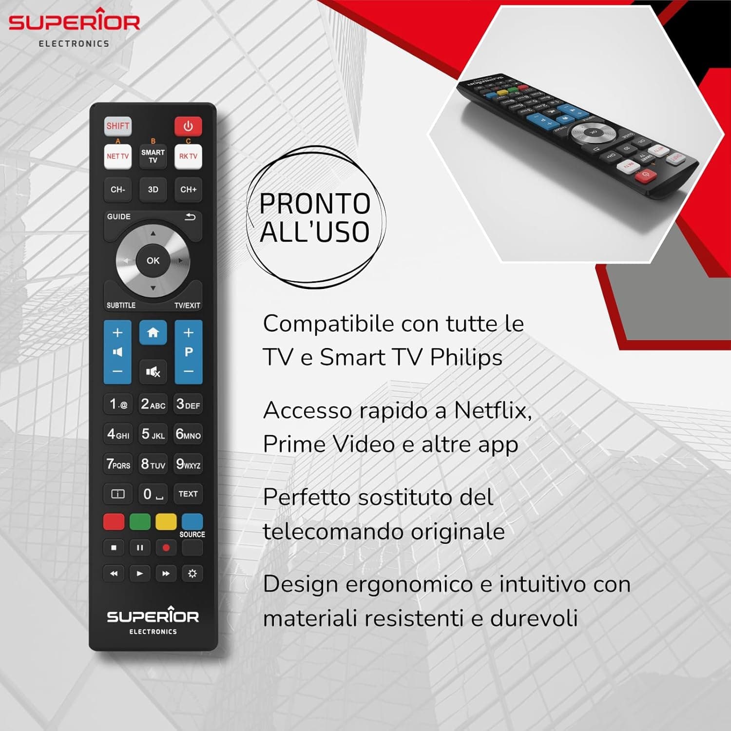 Telecomando Compatibile Per Tv Per Philips - Superior in Telecomandi BricoGo - Marano di Napoli, commercioVirtuoso.it