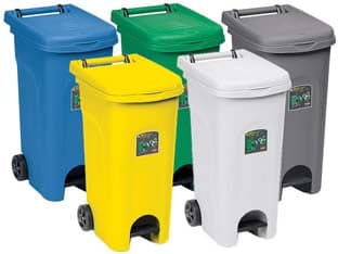 Bidone Urban Eco System Con Pedale Lt.80- - Cm.51X40X79,5H. - Bianco - 1 Pezzi Stefanplast in Sistemi di contenitori per raccolta differenziata BricoGo - Marano di Napoli, commercioVirtuoso.it