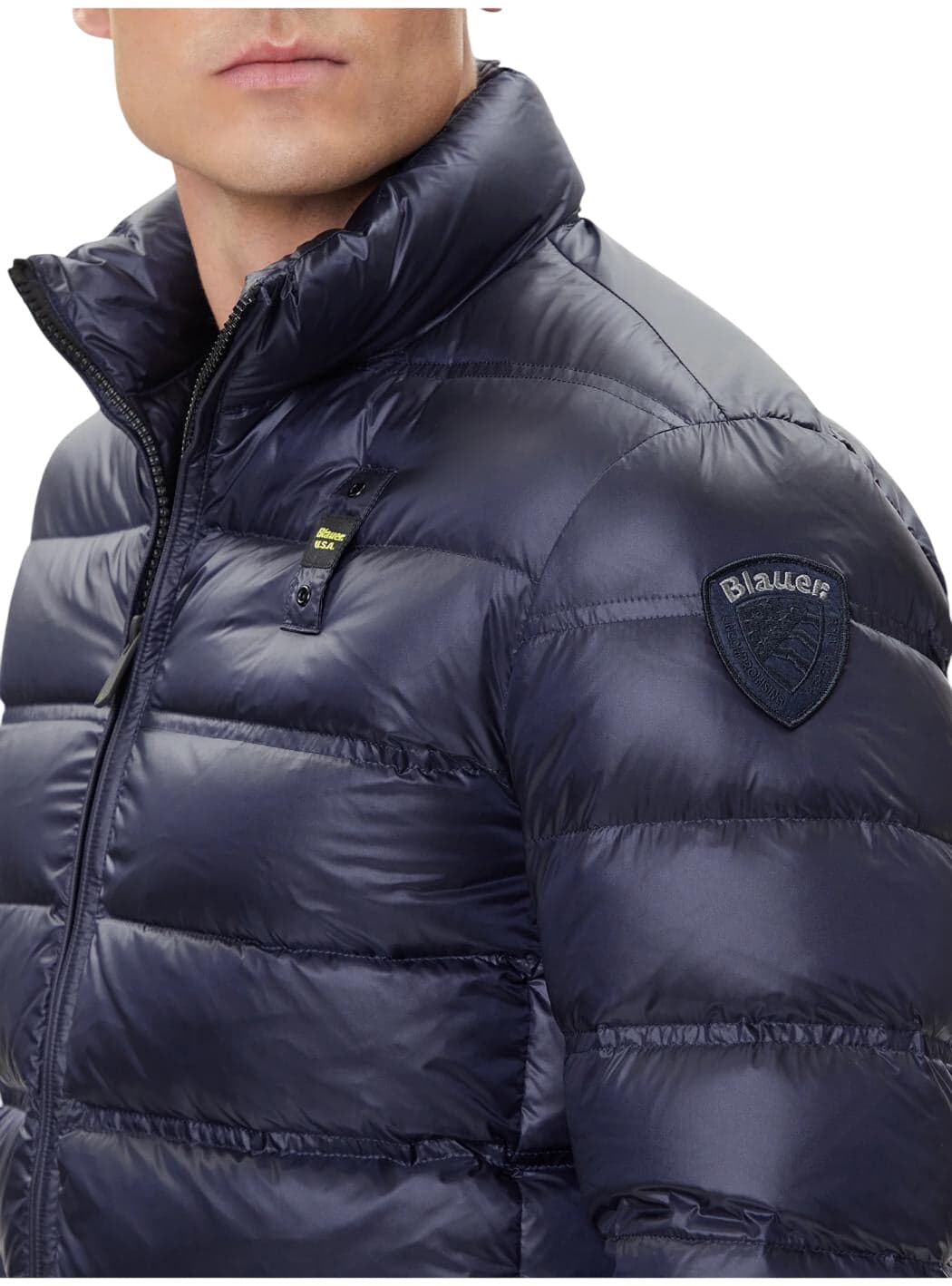 Blauer giubbino uomo piumino con collo alla coreana Belmont 25WBLUC03090-006719 888 da uomo in Giacche Drestige - Casamassima, commercioVirtuoso.it