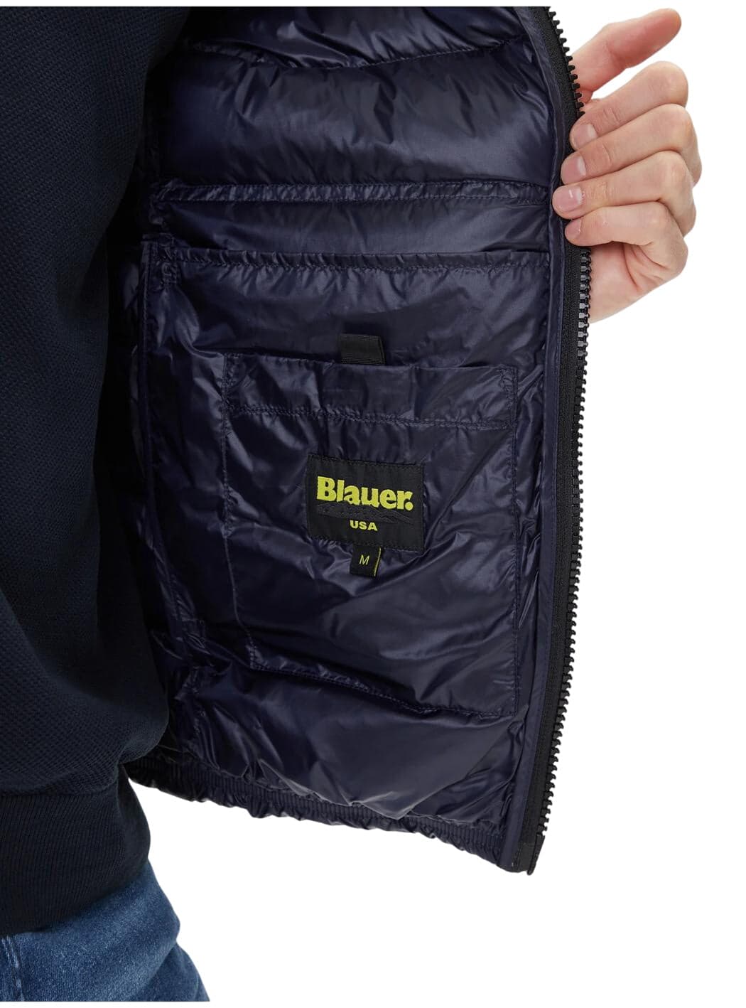 Blauer giubbino uomo piumino con collo alla coreana Belmont 25WBLUC03090-006719 888 da uomo in Giacche Drestige - Casamassima, commercioVirtuoso.it