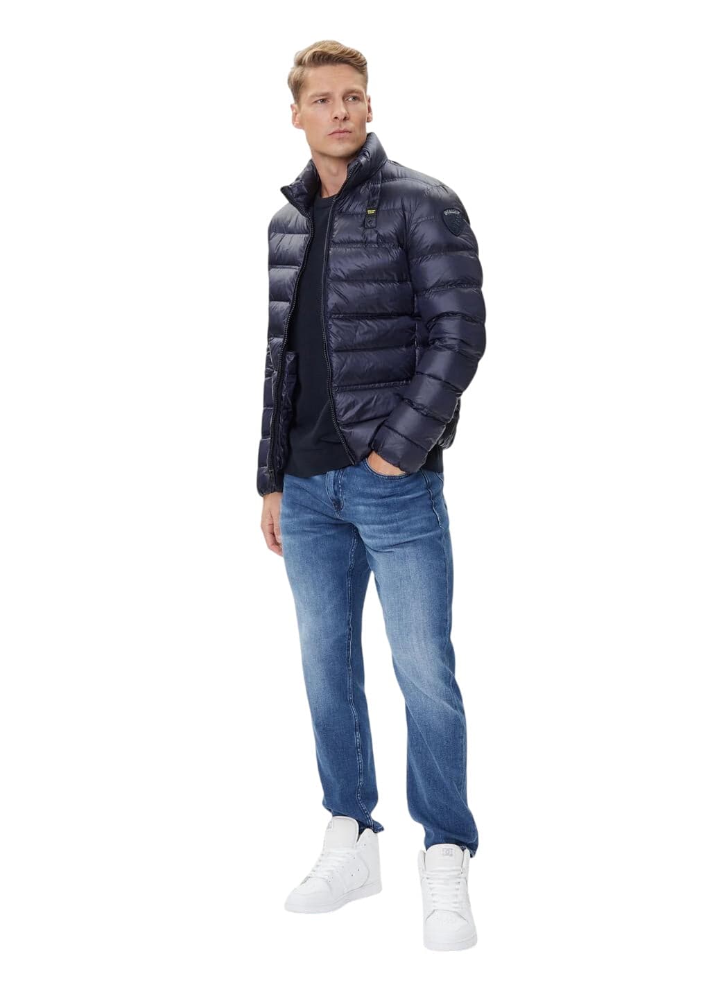 Blauer giubbino uomo piumino con collo alla coreana Belmont 25WBLUC03090-006719 888 da uomo in Giacche Drestige - Casamassima, commercioVirtuoso.it
