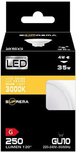 Suprema Lampada A Led Spot Gu10 Fascio 100Â° Luce Naturale 5 W - 450 Lumen 12.00 Pz in Lampadine a LED BricoGo - Marano di Napoli, commercioVirtuoso.it