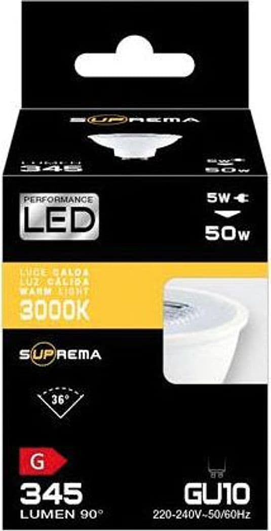 Suprema Lampada A Led Spot Gu10 Fascio 36Â° Luce Naturale 5 W - 345 Lumen 3.00 Pz in Lampadine a LED BricoGo - Marano di Napoli, commercioVirtuoso.it