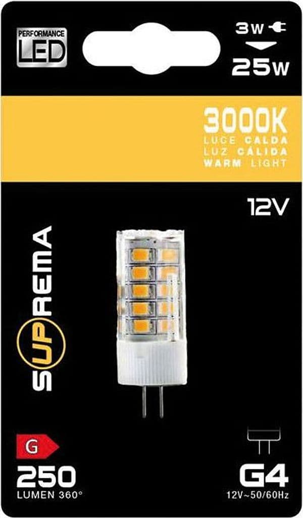 Suprema Lampada Led G4 ,Luce Calda 3 W - 250 Lumen 6.00 Pz in Lampadine a LED BricoGo - Marano di Napoli, commercioVirtuoso.it