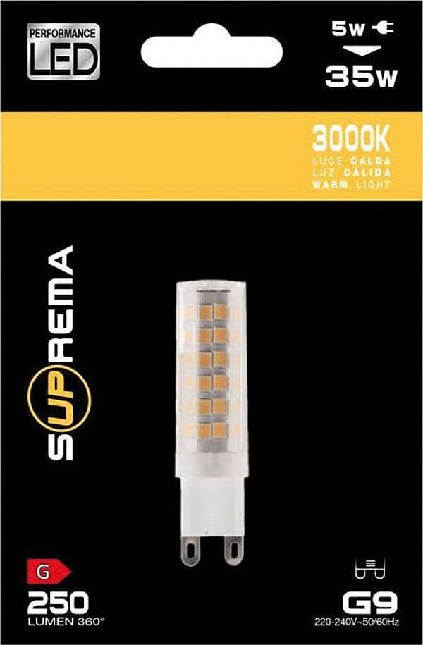 Suprema Lampada Led G9 ,Luce Calda 4 W - 450 Lumen 6.00 Pz in Lampadine a LED BricoGo - Marano di Napoli, commercioVirtuoso.it